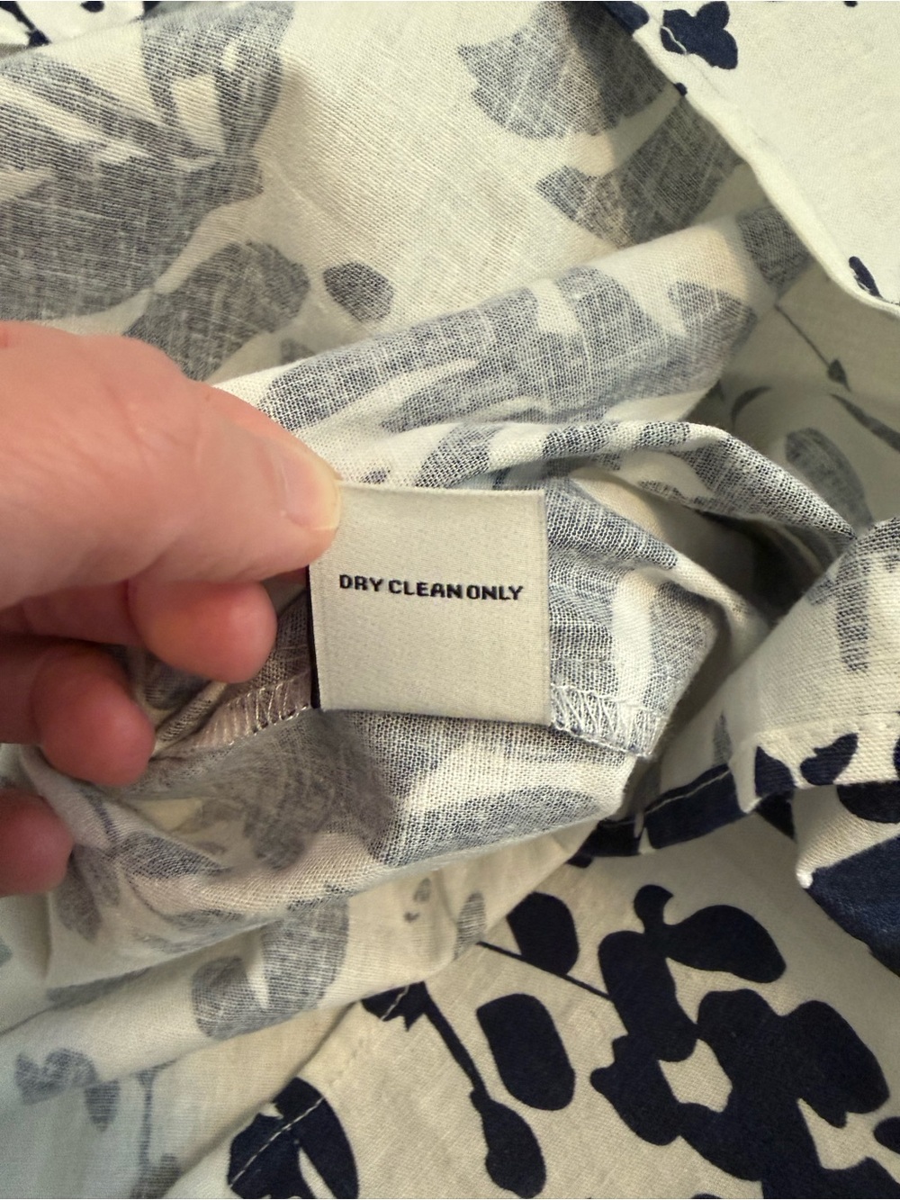 Willow Blue and White Midi Dress Size Small Puff Sleeves - Picture 10 of 10